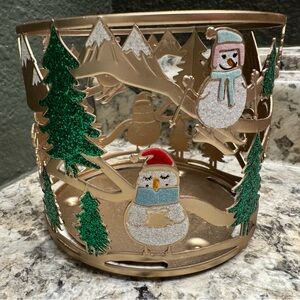 Bath and Body works Festive Snowman Candle Holder